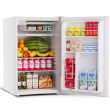 Garvee 4.5 Cu Ft Mini Fridge With Freezer, Single Door Compact Refrigerator For Dorm, Office, Apartment, Bedroom, Energy Efficient, Adjustable Thermostat, Reversible Door - White