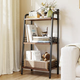 Garvee 3-Tier Bathroom Ladder Shelf, Small Bathroom Organizers and Storage, Small Freestanding Ladder Shelf for Bathroom Living Room Balcony Kitchen - Retro