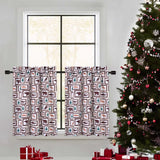 Garvee Curtains, Xmas Floral Cafe Curtains, 2 Panels Canvas Short Curtains Buffalo Plaid Christmas Kitchen Curtains Tier Half Door Window Drapes Rod Pocket Living Room Bathroom, Red, 27 x 36 Inch - Red Plaid Tiers