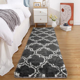 Garvee Runner Rug Dark Grey 2x8 Shag Rug for Living Room Shaggy Rug Kids Rug Plush Rug Geometric Bedroom Carpet Fluffy Rug Bedside Rug Soft Rug Non Skid Rug Modern Area Rug for Nursery Dorm - Dark Gray