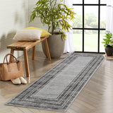 Garvee Runner Rugs 2x6 Washable Area Rugs Non Slip Backing Modern Carpet for Entryway Hallway Grey - Gray