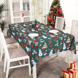 Garvee Christmas Table Clothes for Rectangle Tables Indoor Outdoor Table Covers Waterproof Snowman Decorative Table Cloth for Party Dining Banquet Home (Hunter Green, 57 x 102 inch) - Green
