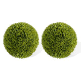 Garvee 21.7 Inch Artificial Plant Topiary Ball Set of 2, Lifelike Boxwood Balls for Indoor Outdoor Decor, Green