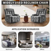 Garvee Wide Electric Power Lift Recliner Chair with Massage & Heat – Ideal for Seniors, 3 Positions, USB Charging, Cup Holders, Side Pockets