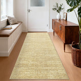 Garvee Washable Runner Rug 2x6 Modern Solid Color Kitchen Runner Mat Minimalist Plain Long Runner Rug for Entryway Bedroom Bedside Non Slip Low Pile Boho Accent Solid Runner Rugs for Nursery, Tan 2'x6' - Tan
