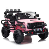 Garvee 24V Ride on Toys for Big Kids, 2-Seater Electric Ride on Car Truck with Remote Control, Four-Wheel Shock Absorbers, 4 Mph Max Speed, Music, LED Lights for Boys Girls, Pink - Pink