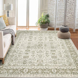 Garvee Beige 5x7 Washable Rug Vintage Floral Area Rug Non Slip Low Pile Large Rugs for Living Room Bedroom Farmhouse Dining Room Kids Playroom - Beige
