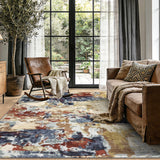 Garvee Abstract Washable Area Rug 10x13 Colorful Non Slip Ultra Thin Modern Large Carpet for Living Room Bedroom Dining Room Office - Colorful