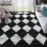 Garvee Area Rug Black & White 5x7 Washable Rugs Checkered Rug Modern Geometric Rug Bedroom Rug, Soft Neutral Accent Rugs for Living Room Entryway Dining Room,Stain Resistant Non-Slip Low-Pile Floor Carpet - Black & White