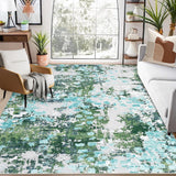 Garvee Area Rug Green Multi 10x13 Machine Washable Modern Abstract Rug for Living Room Bedroom - Green Multi