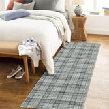 Garvee Plaid Green 2x6 Runner Rug Non Slip Farmhouse Throw Rugs with Rubber Backing Washable Rugs Kitchen Rugs Tartan Rug Soft Rug No Shedding Floor Mats Modern Rug for Hallways Entry Rug - Grayish Green