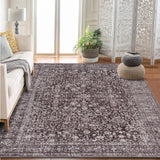 Garvee Vintage Floral Boho Area Rug, Washable Non Slip Low Pile Carpet for Living Room Bedroom Dining Room, 10x13Ft Brown - Brown
