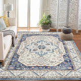 Garvee Short Pile Area Rugs Vintage Large Non Slip Carpet for Living Room Bedroom Dining Room Kitchen 8x10ft - Dark Blue