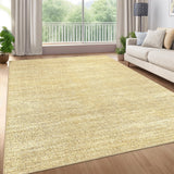 Garvee Modern Solid Color Area Rug 10x13 Large Living Room Area Rug Washable Abstract Bedroom Rugs Non Slip Boho Dining Room Throw Carpet Soft Stain Resistant Minimalist Rugs for Nursery Home Office, Tan - Jute