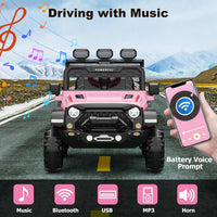 Garvee Ride - P Series: 3-6, Ride on Car with 2.4G Remote Control, 12V Battery Powered Electric Car for Kids with 3 Adjustable Speeds, Soft Start, Battery Display, Music, Pink