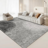 Garvee 5x7 Modern Abstract Area Rug, 5x7 Washable Low Pile Rug Non Slip Non Shedding Rug, Soft Floor Carpet Foldable Thin Rug, Stain Resistant Rug for Bedroom Living Room Dining Room,Gray - Gray