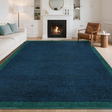 Garvee Washable Area Rug 10x13, Modern Ultra Soft Non Slip Low Pile Carpet for Living Room Bedroom Dining Room, Blue Teal - Blue Teal