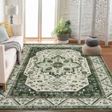 Garvee Short Pile Area Rugs Vintage Large Non Slip Carpet for Living Room Bedroom Dining Room Kitchen 8x10ft - Green