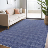 Garvee Modern Rug 9x12 Large Washable Rug Solid Woven Printed Rug Soft Indoor Living Room Rug Contemporary Non Slip Non-Shedding Carpet Low Pile Foldable Throw Rugs for Bedroom Dorm Home Office Blue - Blue