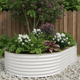 Garvee 10' x 4' x 1.5'Oval Raised Garden Bed, 0.6mm Galvanized Steel Planter with Open Bottom, Weatherproof Outdoor Kit, Beige - Beige