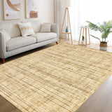Garvee Area Rug Washable Rugs for Living Room Bedroom Office Nursery Modern Printed Area Rug Contemporary Distressed Rug Low Pile Neutral Soft Rug Non Slip Farmhouse Floor Cover - Nature