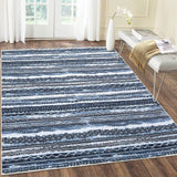 Garvee Washable Boho Rug 5x7 Non-Slip Backing + Plush Soft Fabric + Geometric Bohemia Design + Pet & Child Friendly + Grey/Black + Living Room, Bedroom, Dining Room - Gray