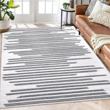 Garvee Washable Area Rugs 10x13 Extra Large Non-Slip Modern Geometric Carpet for Living Room Bedroom Farmhouse - Gray