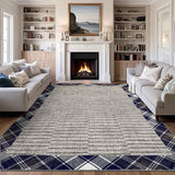 Garvee 8x10 Area Rugs Washable Non-Slip Rugs for Living Room , Modern Soft Low Pile Carpet, Thin Contemporary Accent Throw Rug, Indoor Non-Shedding Design, and Floor Decoration Mat, Light Brown - Light Brown