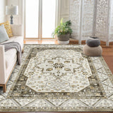 Garvee Short Pile Area Rugs Vintage Large Non Slip Carpet for Living Room Bedroom Dining Room Kitchen 8x10ft - Gray Brown