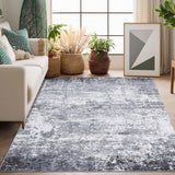 Garvee Large Area Rug Light Grey 9x12 Living Room Rugs Modern Abstract Rug Non Slip Bedroom Rug Non Shedding Soft Rug Stain Resistant Accent Rug Carpet Indoor Floor Cover for Dining Room Home - Light Gray