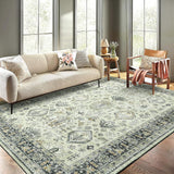 Garvee 8x10 Area Rugs for Bedroom Living Room Washable Area Rug Non Slip Oriental Rug Boho Floor Mats Throw Rugs for Dining Room Stain Resistant No Shedding Classroom Office Rug 8'x10' Sage/Grey - Sage Green/Gray