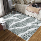 Garvee 9×12 Large Area Rug Washable Rugs Abstract Rugs Modern Rugs Easy-Cleaning Rug Contemporary Rug Foldable Rug Non-Slip Carpet Suitable for for Living Room Bedrooom Apartment Office,Grey - Gray