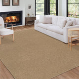 Garvee 8x10 Area Rug Modern Solid Textured Rug Non Slip Backing Accent Carpet Classic Taupe Rug Washable Bedroom Rugs Soft Low Pile Non Shedding Indoor Rugs for Living Room Nursery Playroom Dorm - Brown