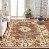 Garvee 5x7 Area Rugs Washable Brown Large Boho Vintage Bohemian Distressed Oriental Carpet Floral for Living Room Bedroom Kitchen Nursery Kids Room Office Farmhouse - Brown