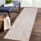 Garvee 2' x 6' Printed Braided-Style Runner Rug, Washable Non-Slip Low-Pile Rug for Hallway, Kitchen, Entryway & Bedroom, Beige - Beige