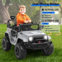 Garvee Ride P Series 12V Kids Electric Ride On Truck Car w/Parent Remote Control, Spring Suspension, LED Lights & AUX Port | Outdoor Ride Toy for Boys Girls 3+ Years