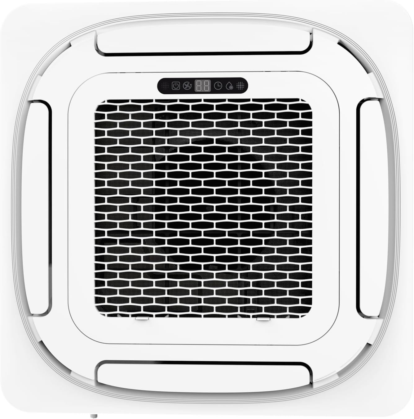 Garvee 18000 BTU Ceiling Cassette Mini Split AC, 8-Way 360° Airflow, Remote Controller, Ductless Cooling&Heating Ceiling Air Conditioner, 208/230V, 25ft Kit