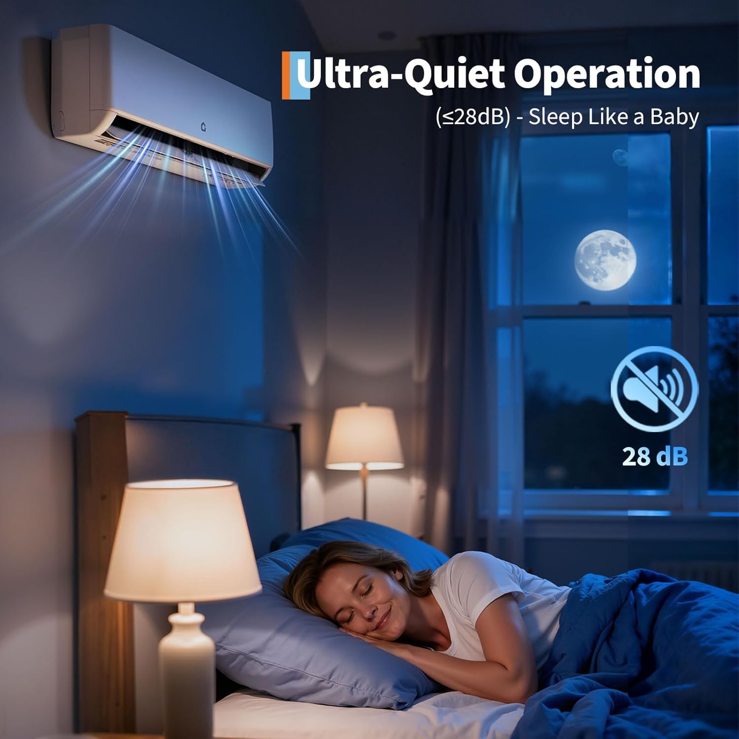 Garvee 35000 BTU OTD Dual Zone WIFI Mini Split AC Heating System, 19 SEER2, 2 Zone 18000+18000 BTU, Ductless, Pre-Charged Condenser, Heat Pump, 25Ft Copper Line, 208-230V