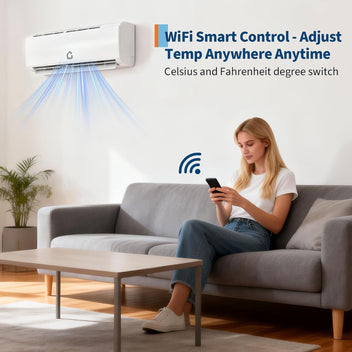 Garvee 35K BTU 3 Zone Mini Split AC Heating System, 19 SEER2 208-230V, Pre-Charged Condenser, Multi-Room Cooling & Heating, Black