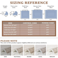 Garvee Heated Blanket Full Size, Waffle Weave Electric Blanket Throw with LCD Controller, Fast Heating, 10 Heat Levels & 1-12H Time Settings, ETL Certified, Machine Washable, Beige, 72" x 84"