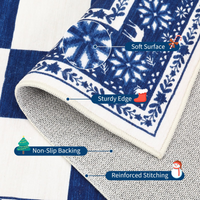Garvee Blue 5x7 Area Rugs for Living Room, Washable Non Slip Checkered Christmas Decor Rug, Soft Low Pile Carpet for Bedroom and Dining Room