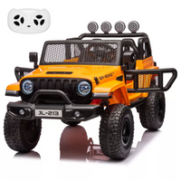 Garvee Ride - P Series: 24V 7AH Kids Ride on Truck Car 2 Seater Electric Vehicles for Toddles 2WD/4WD Switchable Battery Powered Cars with Remote Control, 4-Wheeler Suspension, LED Lights, MP3, Back Storage - Orange
