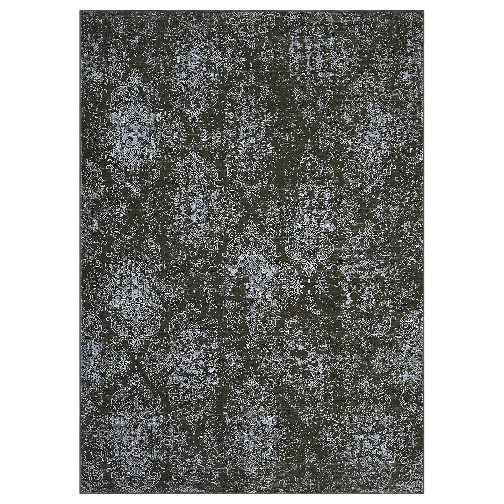 Garvee Machine Washable Area Rugs Lightweight Throw Soft Carpet Boho Botanical Floral Ultra-Thin Indoor Rug