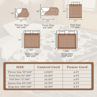 Garvee Heated Electric Blanket King Size with LCD Dual Controller, Cow Print Heating Blankets, 10 Heat Levels & 1-12H Time Settings, ETL Certified, Machine Washable, Brown Black, 100" x 90"