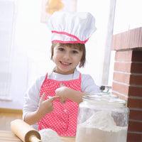 Garvee 11-Piece Kids Chef Pretend Kitchen Playset – Includes Rose Red Apron, Chef Hat, Cooking Mitt & Cookie Cutters – Fun Role Play & Baking Tools for Girls, Ideal Birthday & Christmas Gift (Color: System default_1)