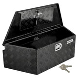 Garvee 39Inch Trailer Tongue Boxes,Heavy Duty Aluminum Trailer Tool Box With Lock and Keys,Diamond Plate Storage Box,Waterproof Trailer Box for Pick Up Truck Bed,RV Trailer,Black - Black