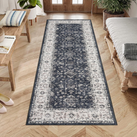 Garvee Vintage Boho Runner Rugs Black & Grey 2'x6' Washable Non-Slip Soft Pastel Carpet for Living Room Bedroom Dining Nursery Office