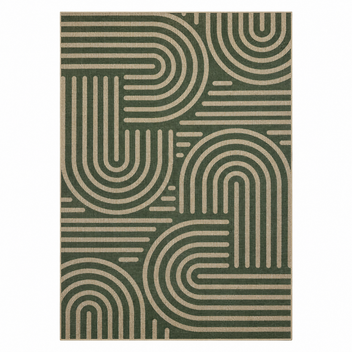 Garvee 10' × 13' Abstract Easy Jute Area Rug, Washable Non-Slip Indoor Outdoor Rug for Living Room, Patio, Dining Room & Backyard, Green