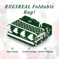 Garvee Christmas Runner Rug 2x6 Hallway Rug Xmas Tree Green Rug Runner Kitchen Rug Washable Rug Non Slip Carpet Holiday Decor Soft Rug for Bedroom Bathroom Laundry Living Room 2'x6' Green