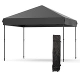 Garvee 10' x 10' Pop Up Canopy Tent, Waterproof UPF50+ Instant Shelter with Roller Bag, Sandbags, Stakes & Ropes for Market, Camping, Party & Patio - Black